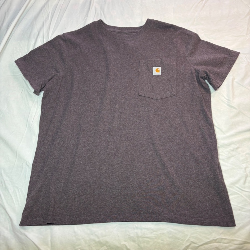 Carhartt Kids Brown Pocket T Shirt Loose Fit‎ Size XL Thick